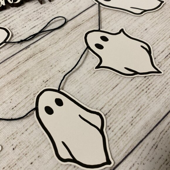 *The Dark Times Halloween Ghost Baby Boo Bunting made from Recycled Card - Picture 3 of 5